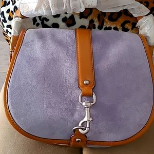 Vintage BNWT Michael Kors Lilac large leather saddle bag